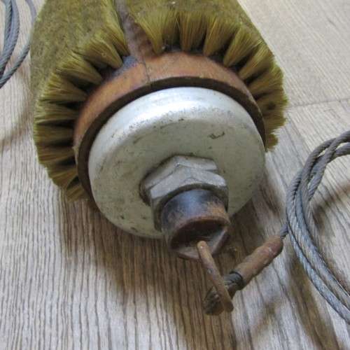 WW2 and later 25 pounder 88mm canon barrel cleaner with cables