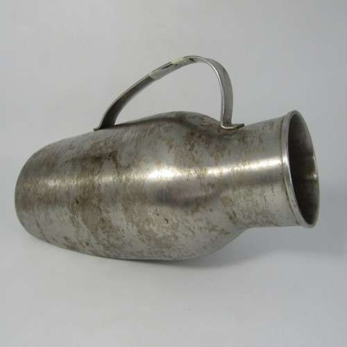 Vintage stainless steel urinal - Military hospital use 18-970-1998