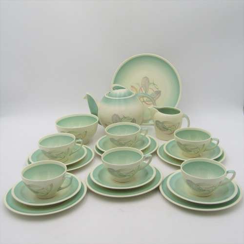 Vintage Susie Cooper Crown Works Burslem 1161 art deco coffee set - 23 piece