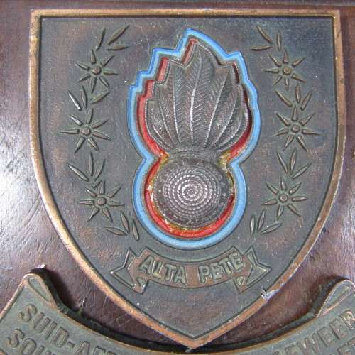 SADF Anti-Aircraft plaque awarded to A02 A.J. de Flamingh for service from 1946 to 1993 (47 years)