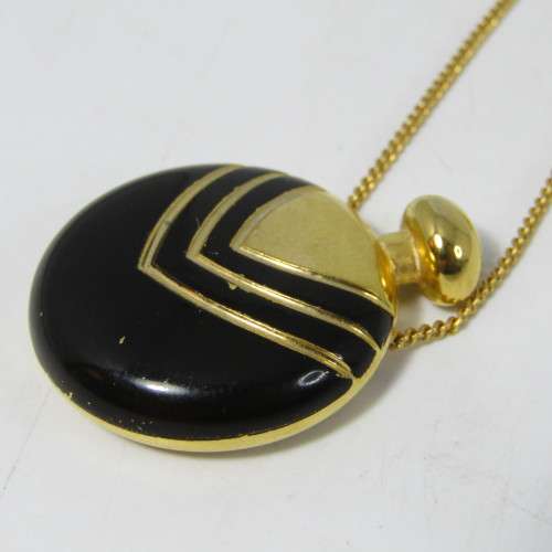 Lancome Magie Noire perfume pendant and necklace