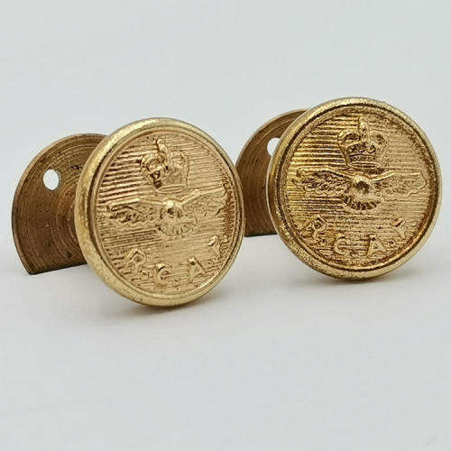 Pair of RCAF screw in pins - Royal Canadian Air Force