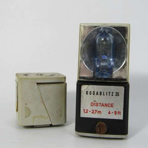 Lot of 17 vintage camera flash bulbs - mostly unused plus 2 adapters