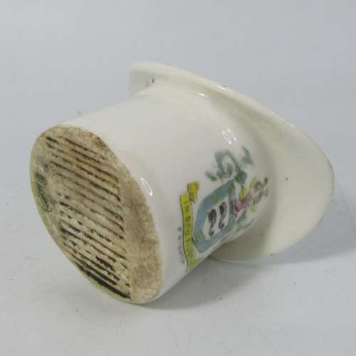 Antique Semma porcelain match holder with striker bottom