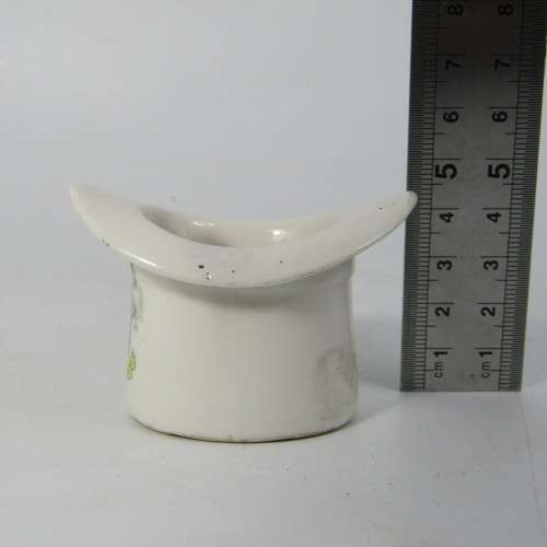 Antique Semma porcelain match holder with striker bottom