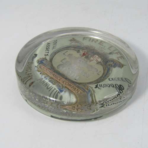 Antique paper weight for Fire, Life insurance Company