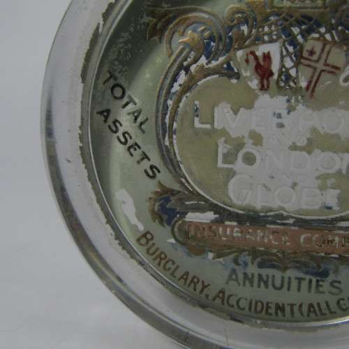 Antique paper weight for Fire, Life insurance Company