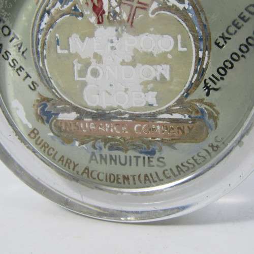 Antique paper weight for Fire, Life insurance Company