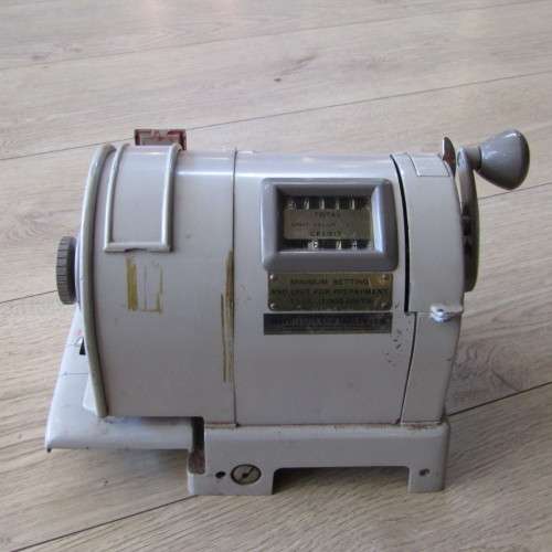 Vintage 1940`s Pitney-Bowes Model S14041 postage meter in case