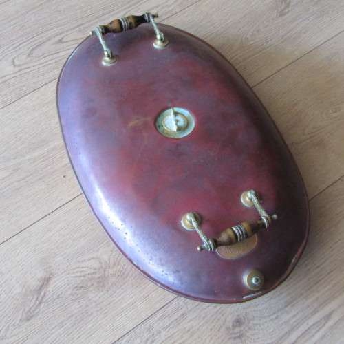 Antique copper foot warmer / bed warmer - rare piece