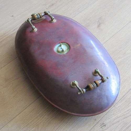 Antique copper foot warmer / bed warmer - rare piece