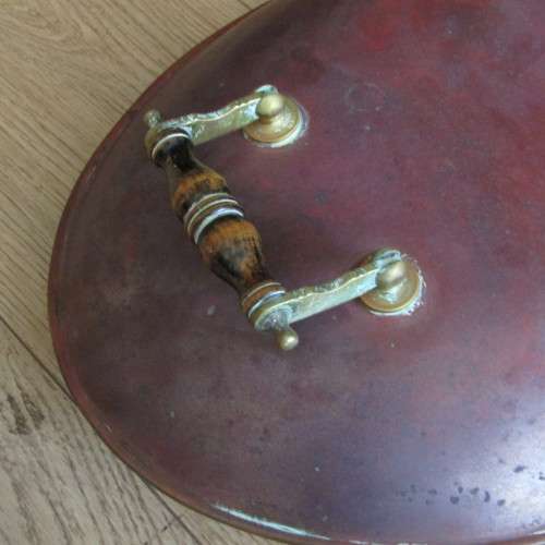 Antique copper foot warmer / bed warmer - rare piece