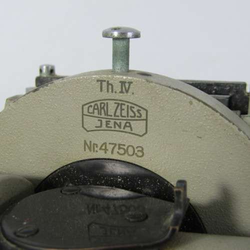 Vintage Carl Zeiss TH.IV theodolite in case - top spirit level broken