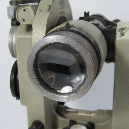 Vintage Carl Zeiss TH.IV theodolite in case - top spirit level broken