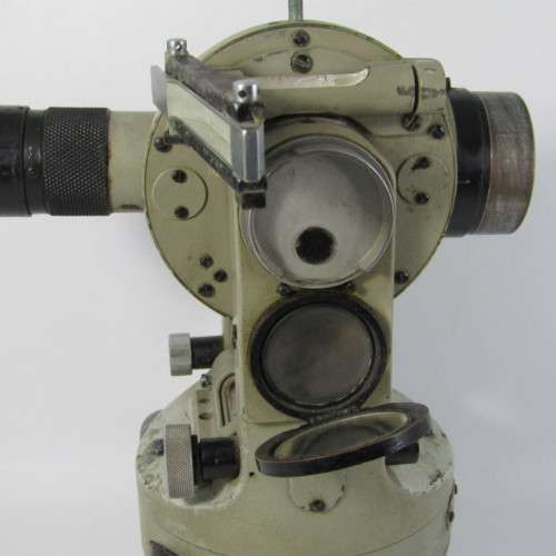 Vintage Carl Zeiss TH.IV theodolite in case - top spirit level broken