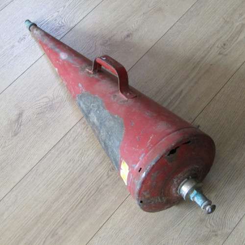 Antique Conical type fire extinguisher - some rust holes