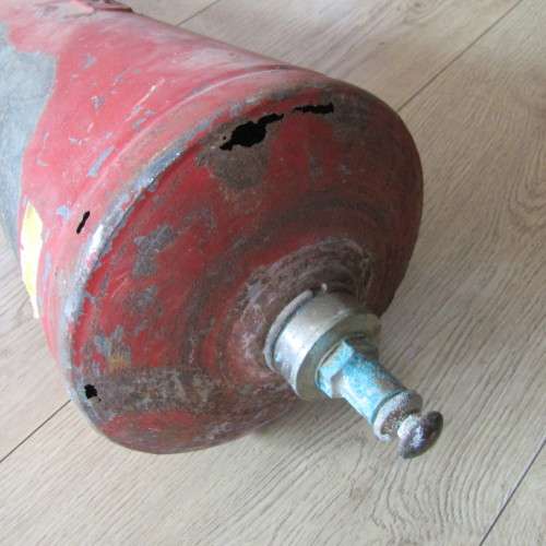 Antique Conical type fire extinguisher - some rust holes