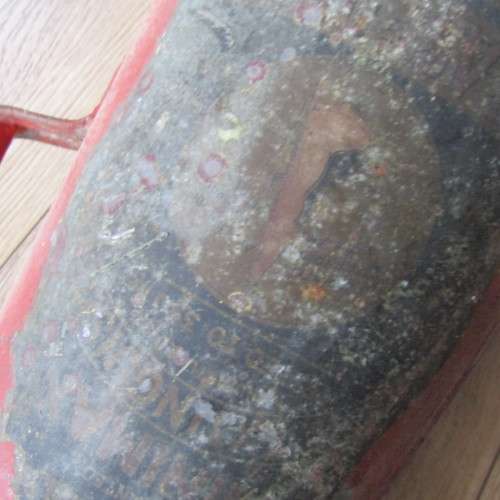 Antique Conical type fire extinguisher - some rust holes