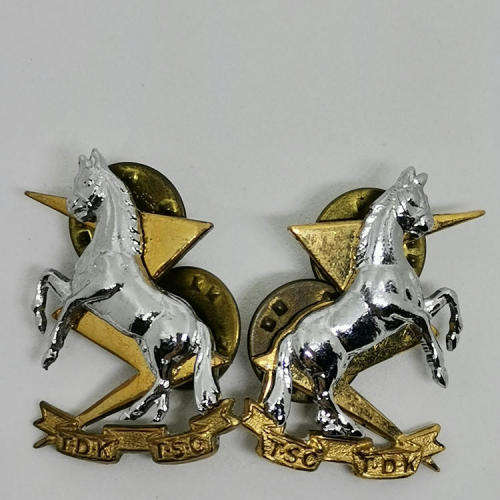 Set of SADF Technical Service Corps cap and collar badge