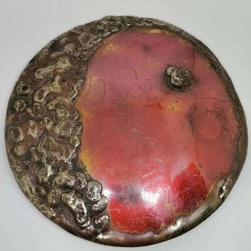 Vintage enameled belt buckle