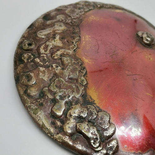 Vintage enameled belt buckle