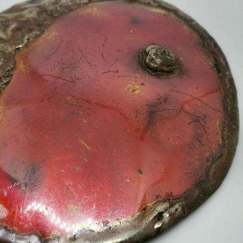 Vintage enameled belt buckle
