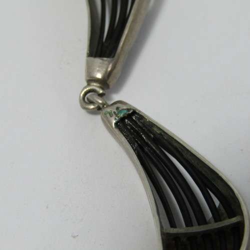 Vintage African motif necklace in sterling silver - weight 14.6g - 46cm