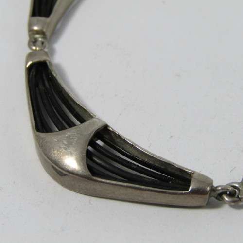 Vintage African motif necklace in sterling silver - weight 14.6g - 46cm