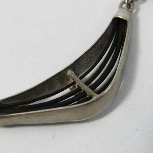 Vintage African motif necklace in sterling silver - weight 14.6g - 46cm
