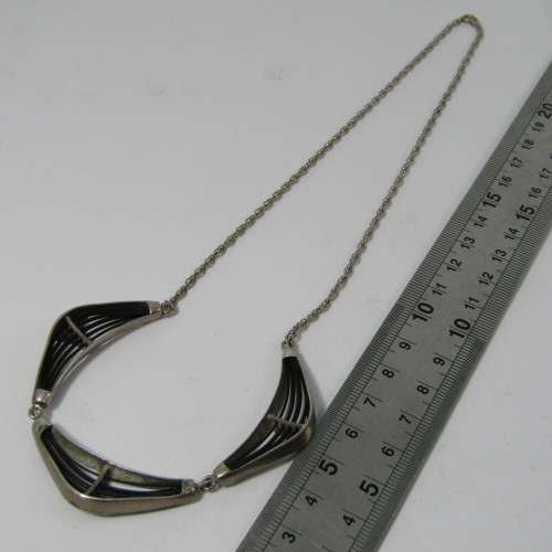 Vintage African motif necklace in sterling silver - weight 14.6g - 46cm