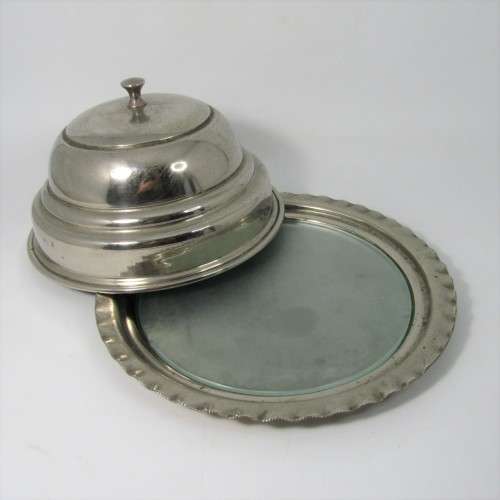 Vintage President silver plated cheese dish with lid