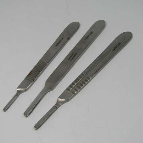 Lot of 9 stainless steel Dentist scalpal handles