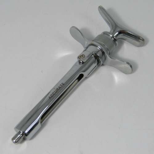Lot of 7 stainless steel Dentist syringes and other tools