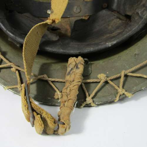 WW2 South African steel brodie helmet with netting