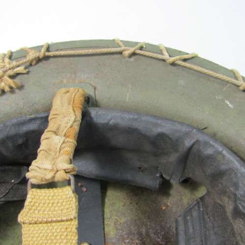 WW2 South African steel brodie helmet with netting