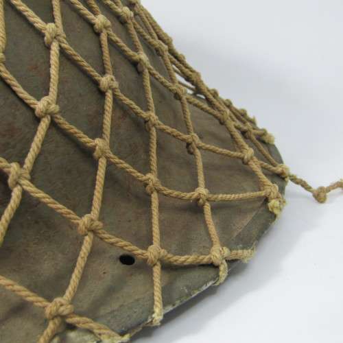 WW2 South African steel brodie helmet with netting