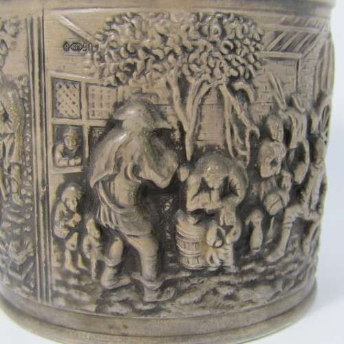 Vintage Herman Hooijkaas silver plated tea caddy for Douwe Egberts