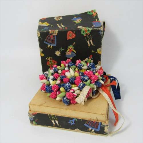 Vintage handmade wine bottle stopper decorative piece in box