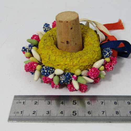 Vintage handmade wine bottle stopper decorative piece in box