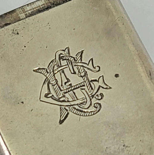 1886 Victorian hallmarked sterling silver matchbox vesta case - Weighs 14.3g