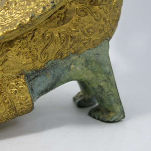 Vintage Bronze Thepanom Temple keeper of Thailand statue - 32cm
