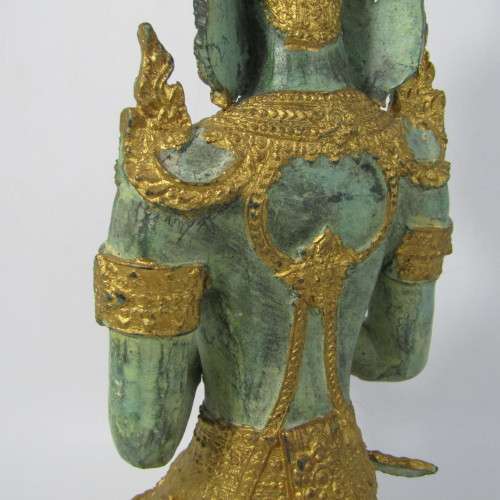 Vintage Bronze Thepanom Temple keeper of Thailand statue - 32cm