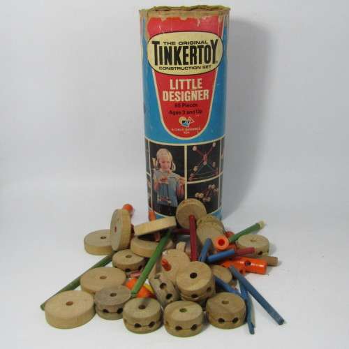 Vintage Tinkertoy Little designer construction set