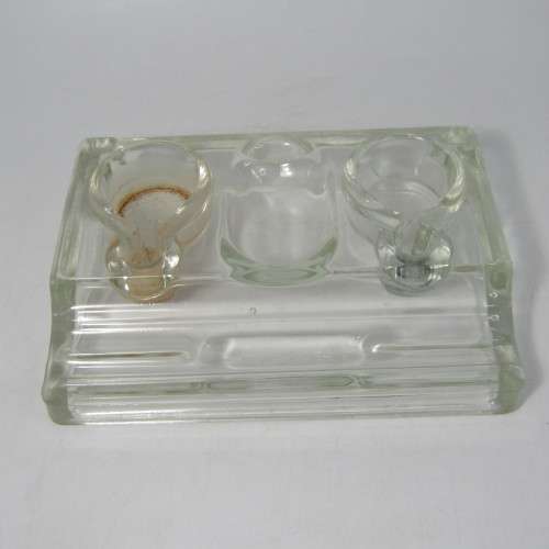 Antique English glass writing station