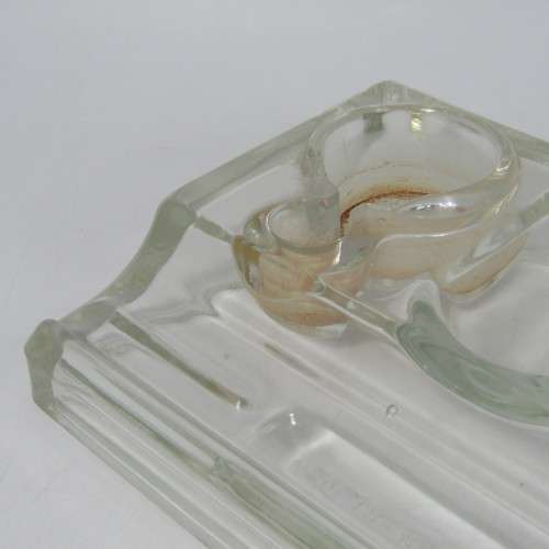 Antique English glass writing station