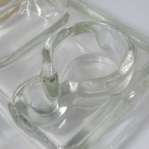 Antique English glass writing station