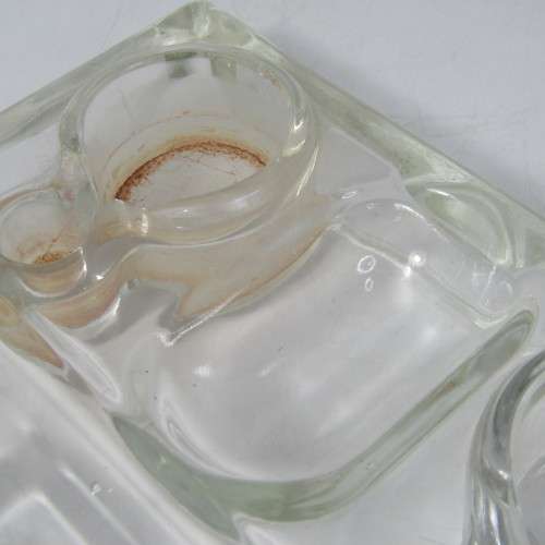 Antique English glass writing station