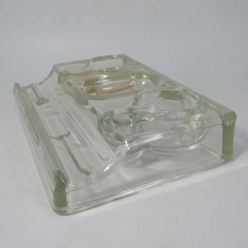 Antique English glass writing station
