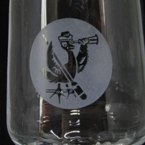 Set of 6 vintage SA Womans Auxiliary Naval Service (SWAN) sherry glasses - circa 1970`s - very rare