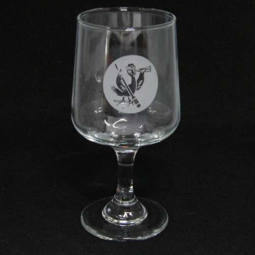 Set of 6 vintage SA Womans Auxiliary Naval Service (SWAN) sherry glasses - circa 1970`s - very rare